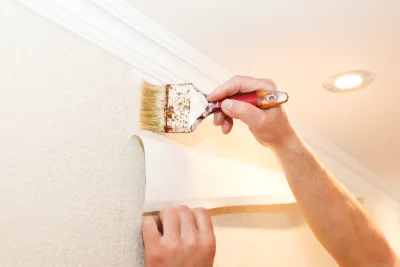 Pose de papier peint à Olizy — revêtements muraux et toiles de verre